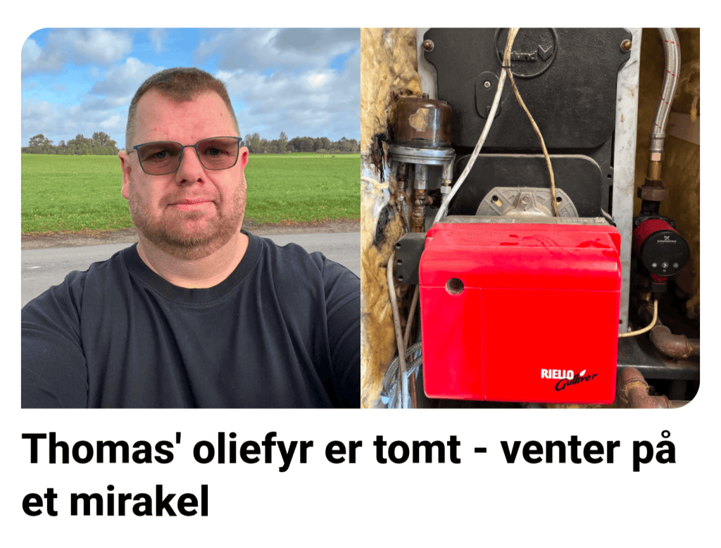 Oliefyr med Riello-brænder. Skærmbillede, TV2 Øst